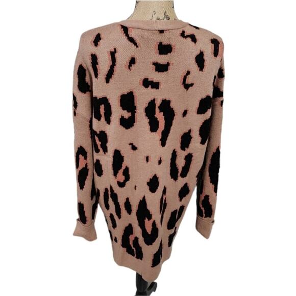 Zessica  Leopard Print Heavyweight Duster‎ Cardigan Sweater Plus Size XXL NEW!! - Picture 2 of 7